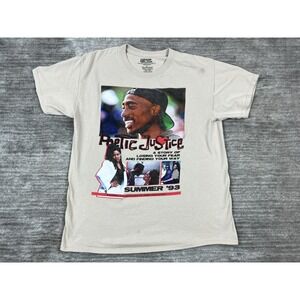 Poetic Justice Shirt Mens Large Beige‎ Freeze Tupac Summer of 93' Tee